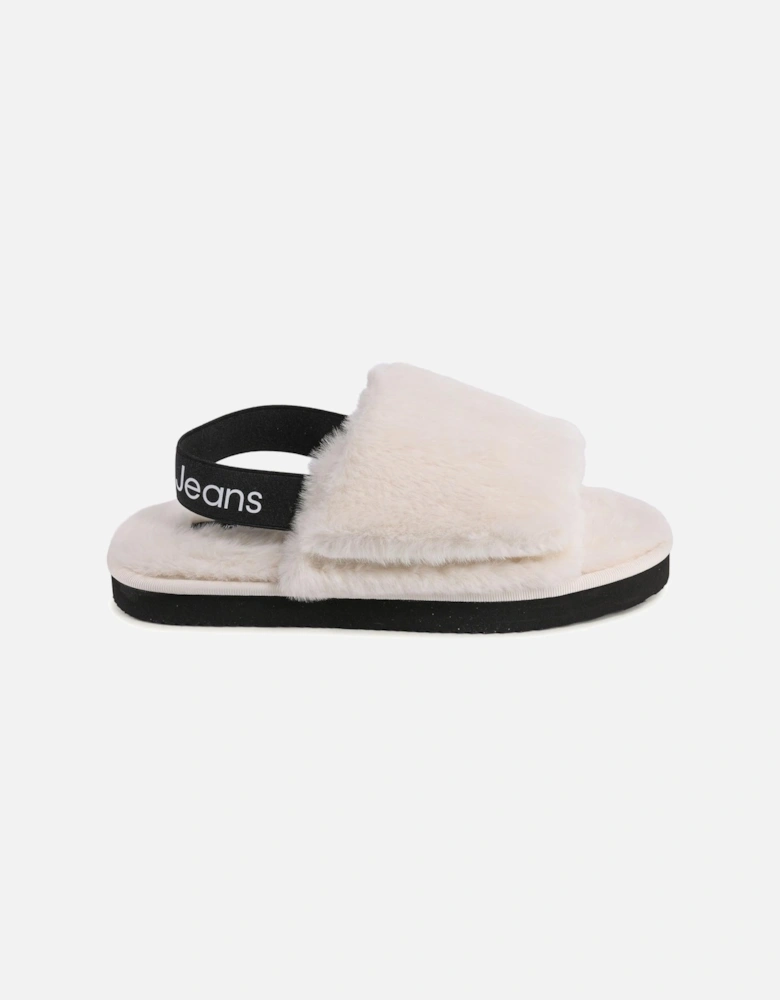 Fuzzy Slippers Open Toe