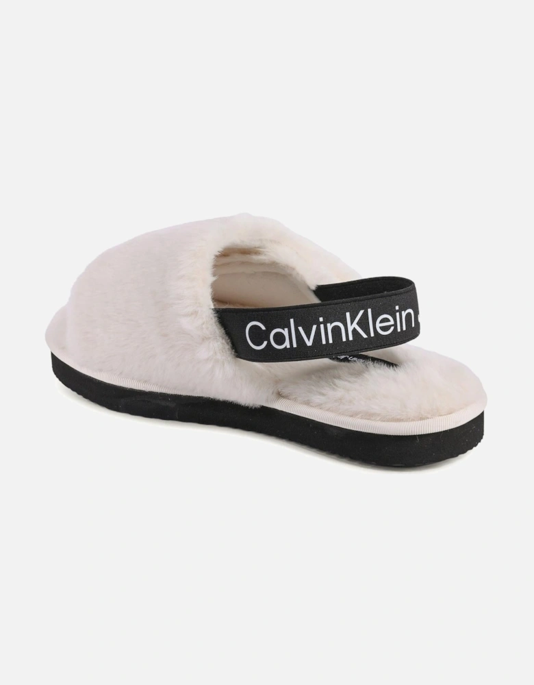 Fuzzy Slippers Open Toe