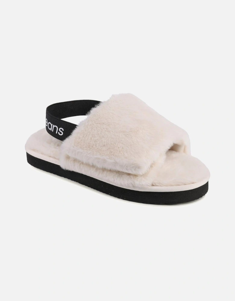 Fuzzy Slippers Open Toe