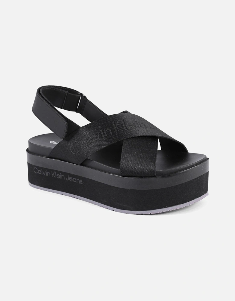 Platform Cross Strap Sandals
