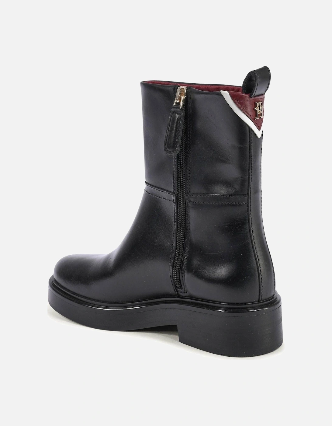 Leather Ankle Boots Zip Closure