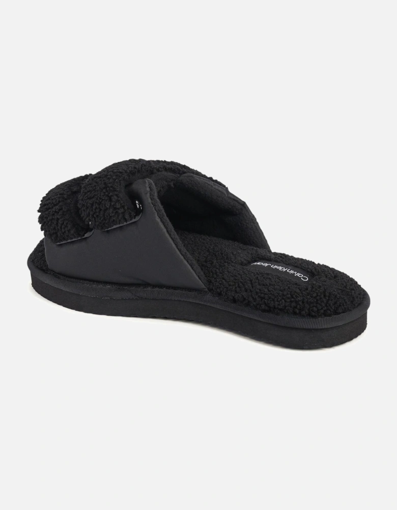Double Strap Plush Slippers