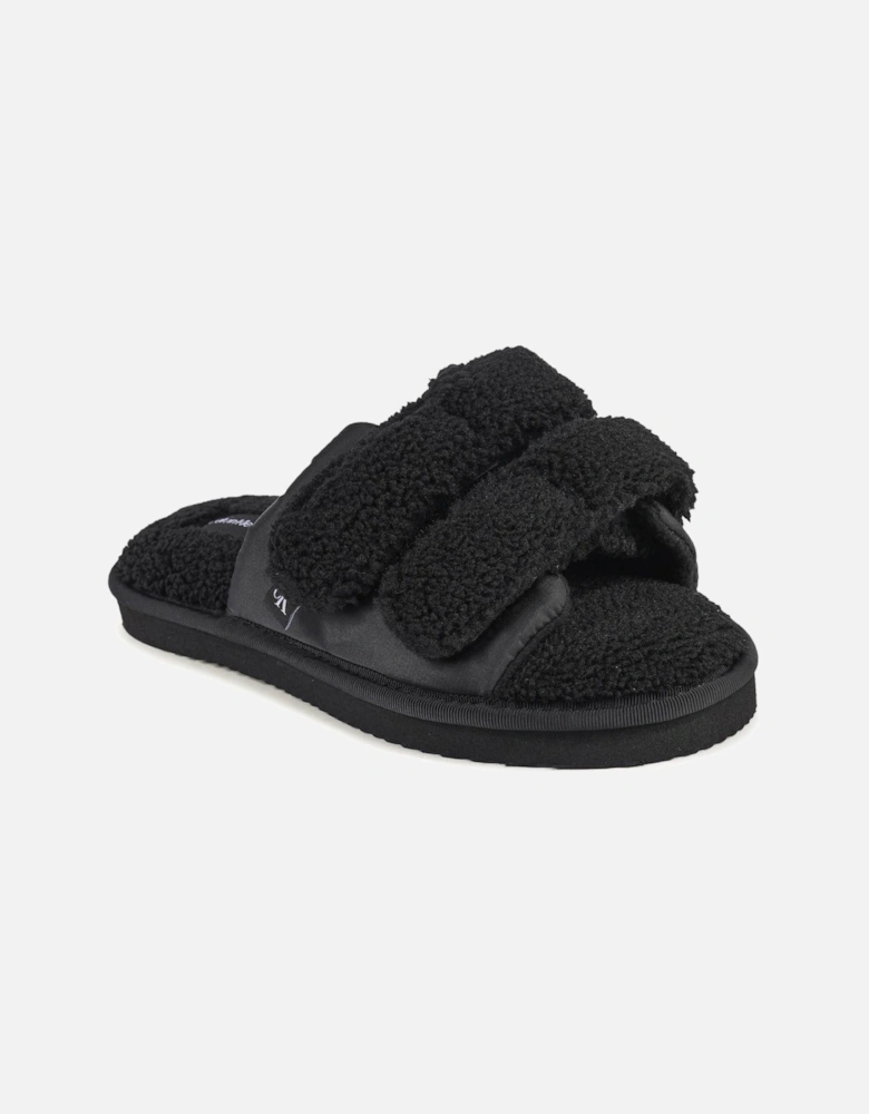 Double Strap Plush Slippers