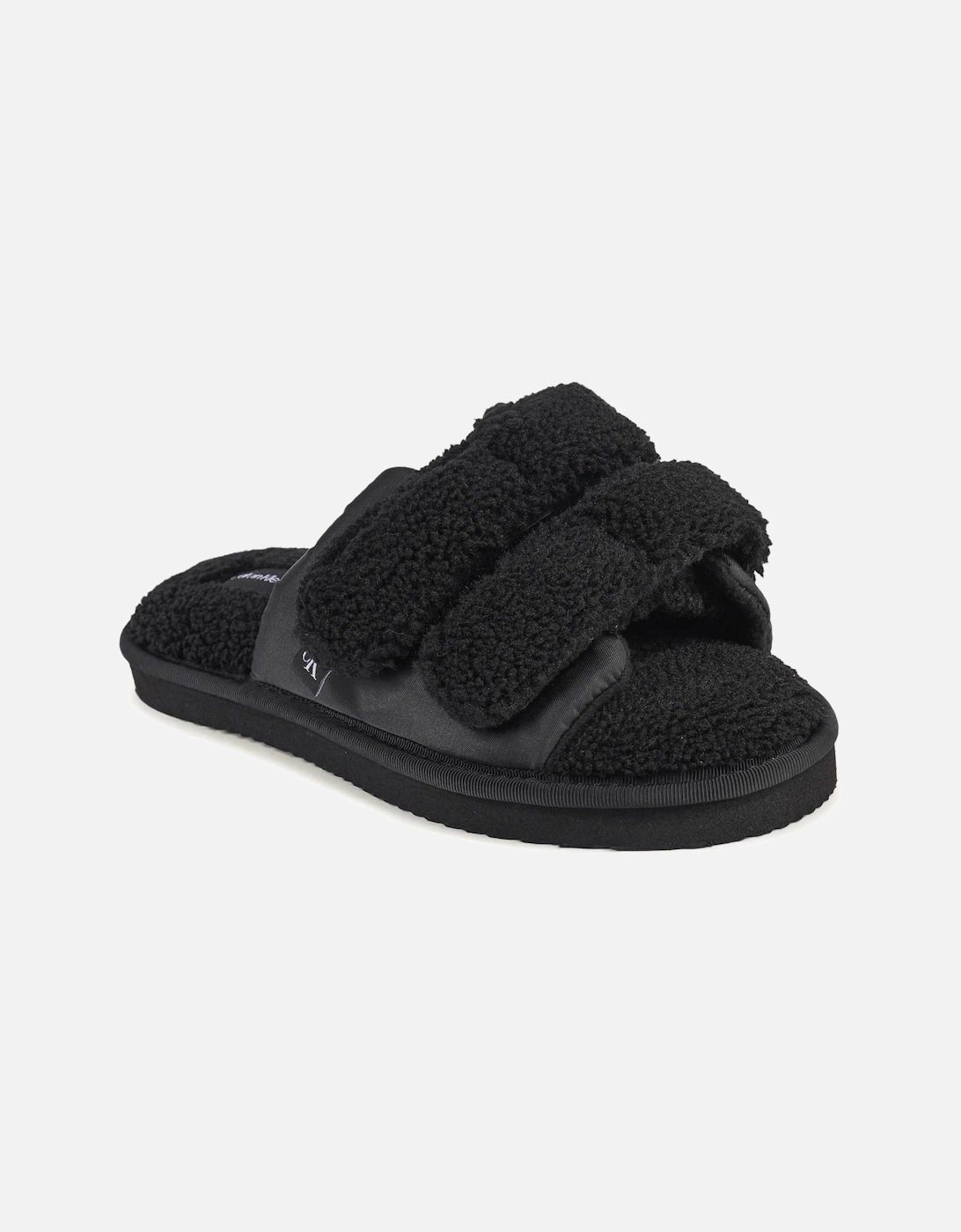 Double Strap Plush Slippers