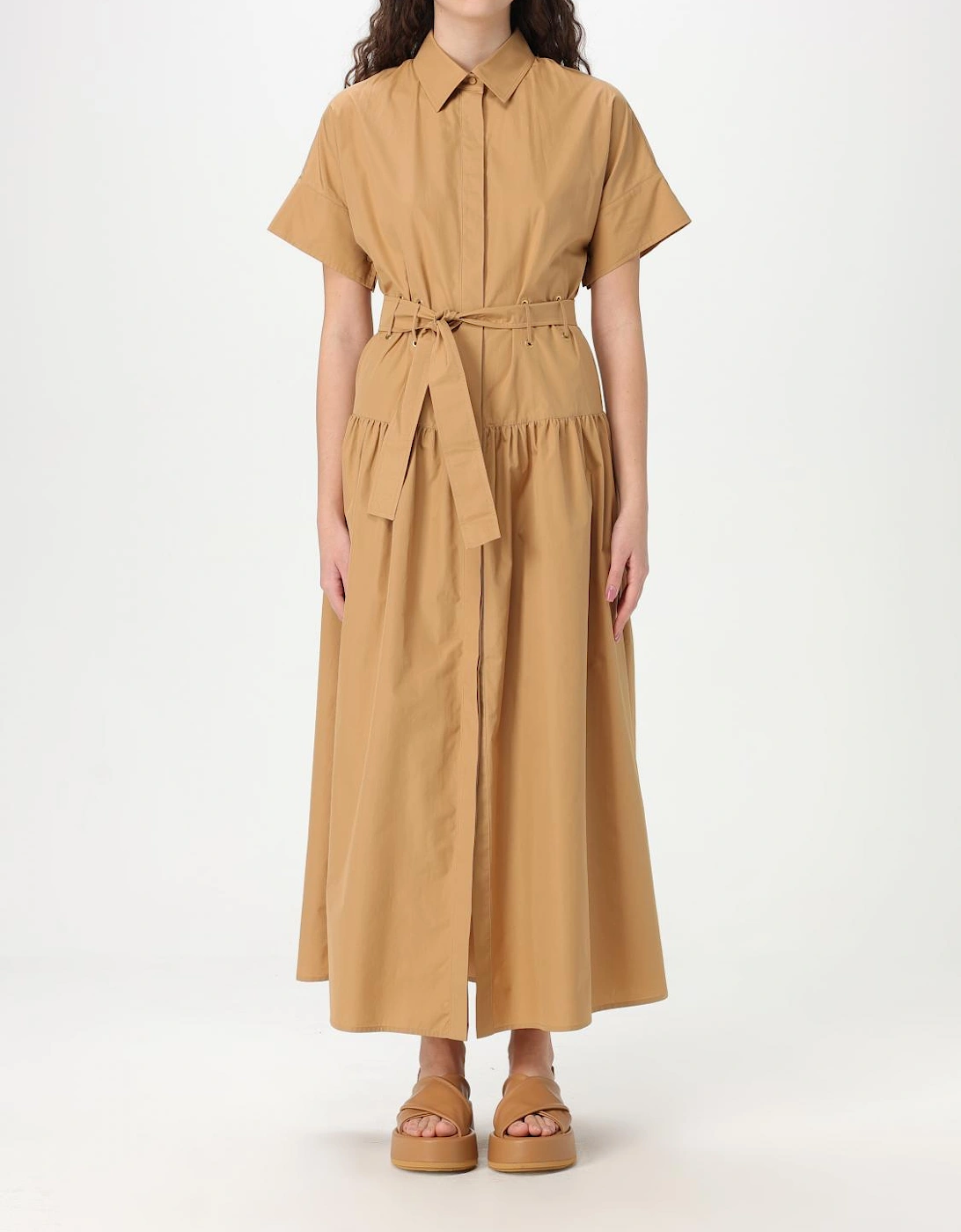 Shirt Dress Tiered Cotton Midi, 5 of 4