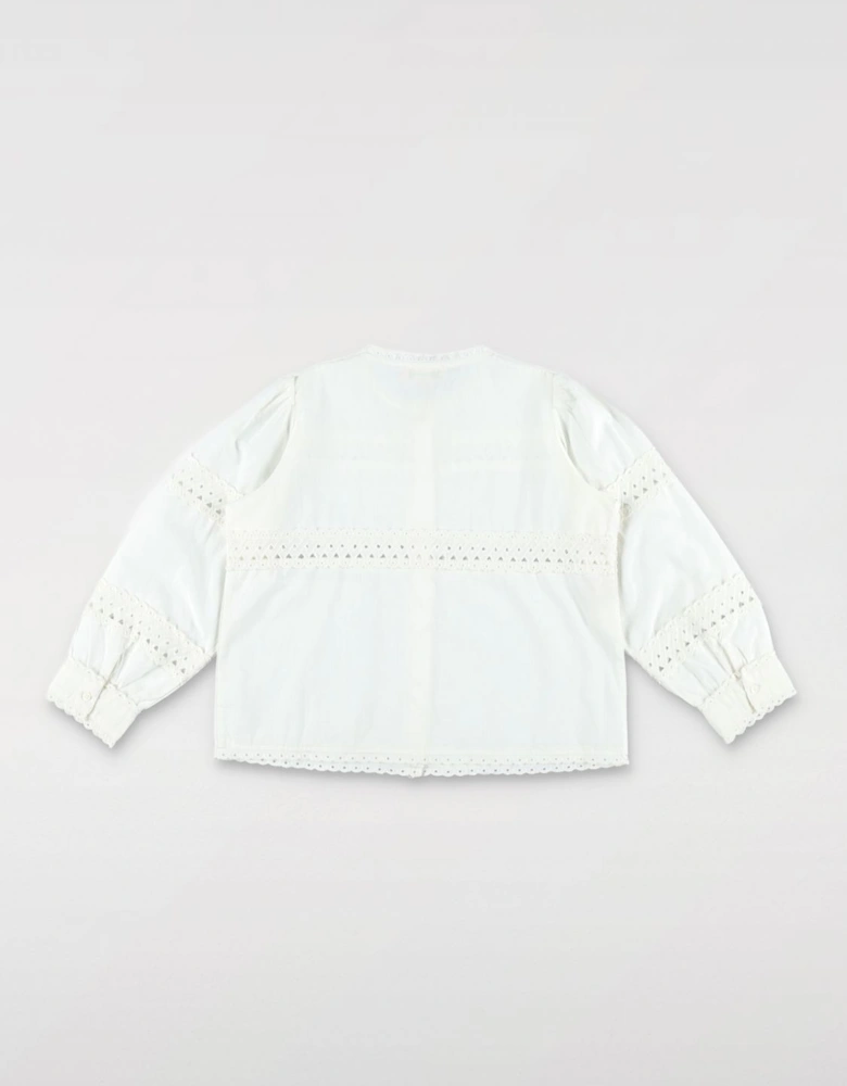 Eyelet Detail Blouse Top