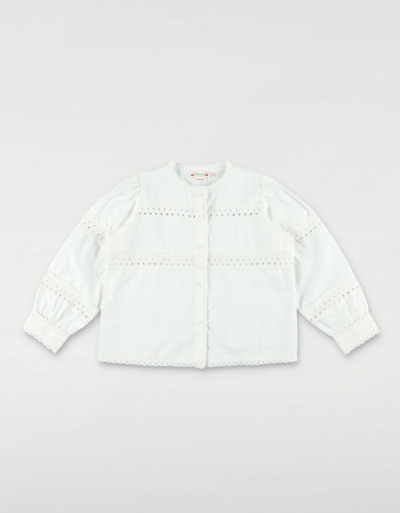 Eyelet Detail Blouse Top