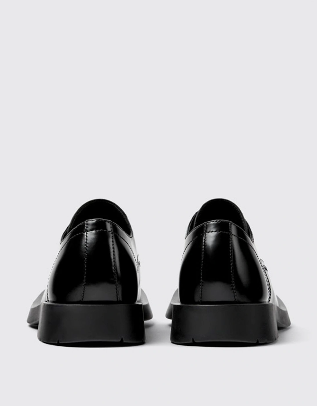 Leather Derby Shoes Chunky Sole