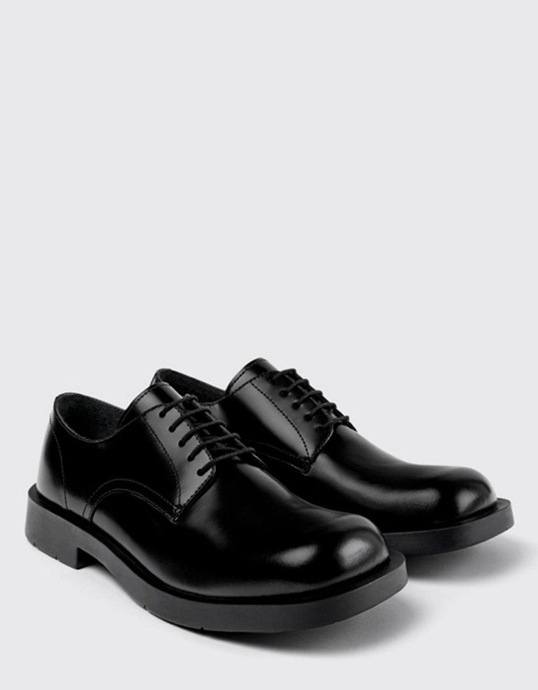 Leather Derby Shoes Chunky Sole