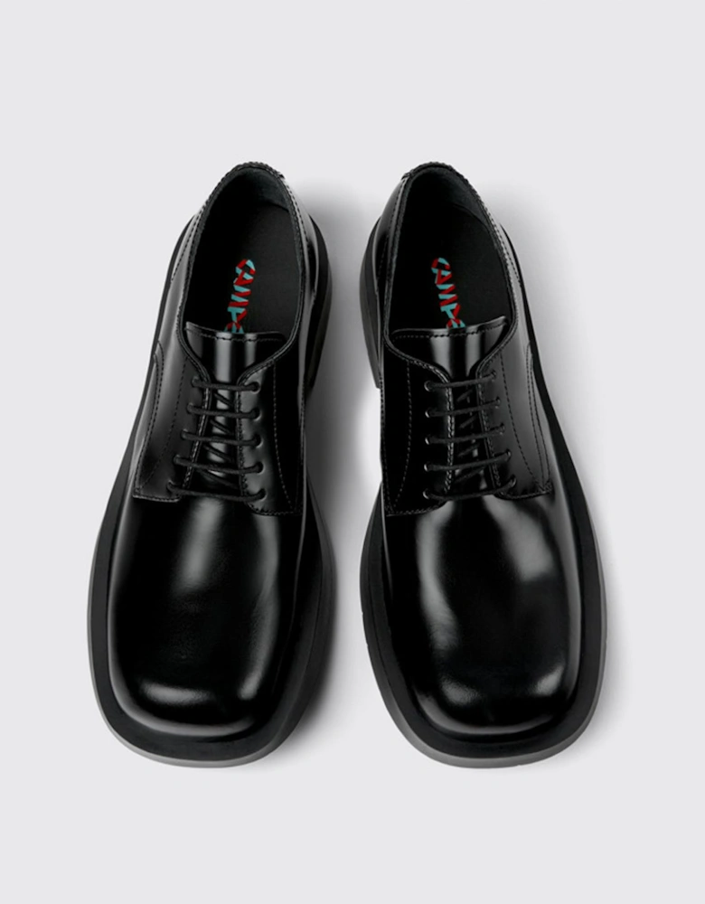 Leather Derby Shoes Chunky Sole