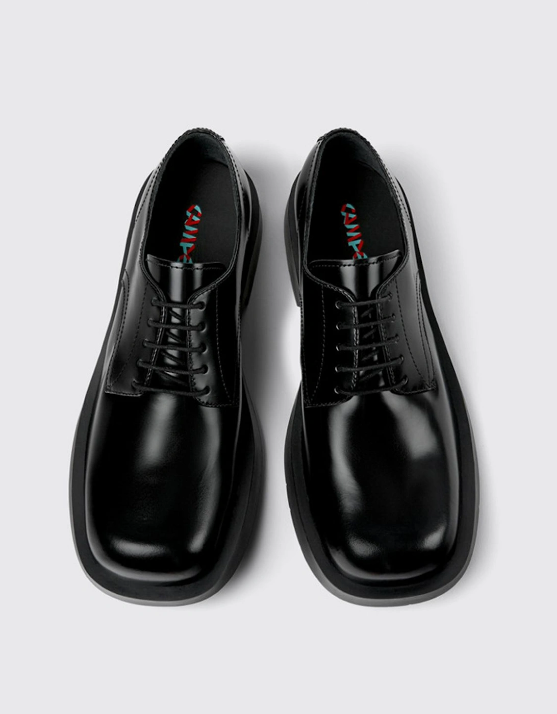 Leather Derby Shoes Chunky Sole