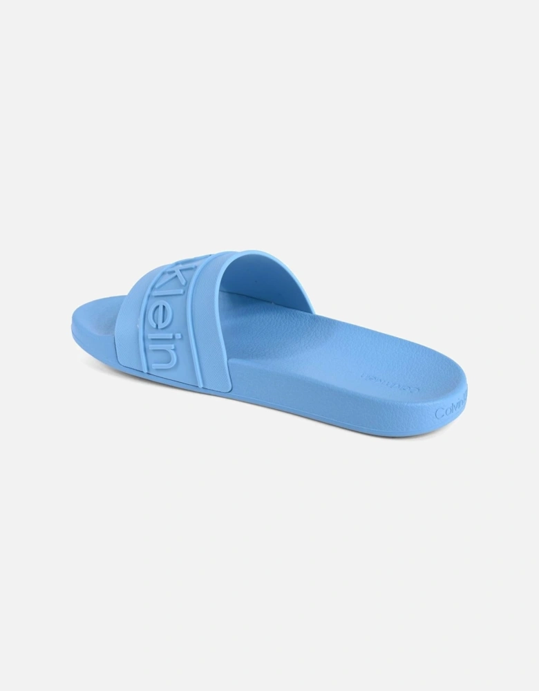 Embossed Logo Slide Sandals
