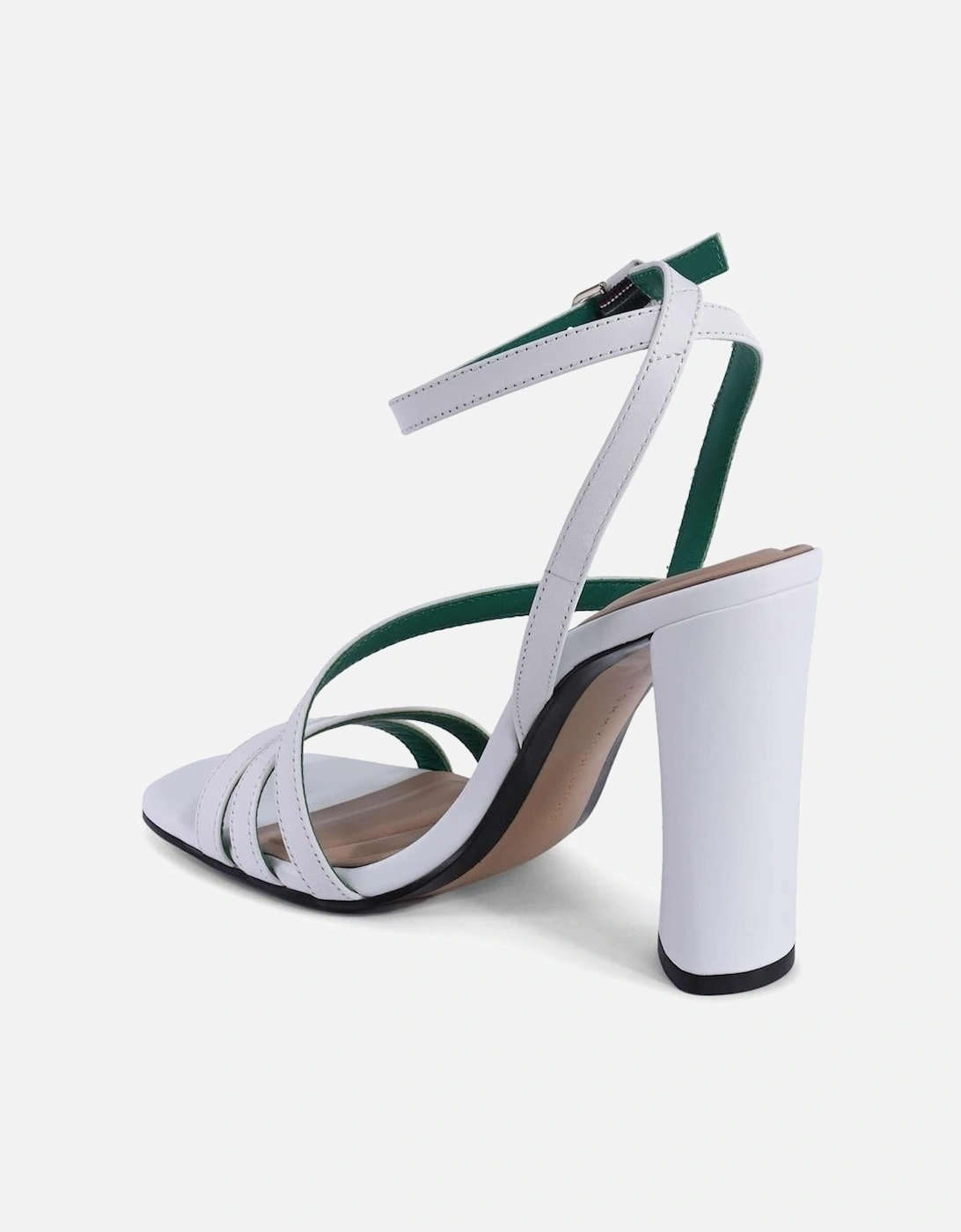Leather Block Heel Sandals