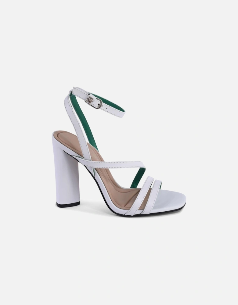 Leather Block Heel Sandals