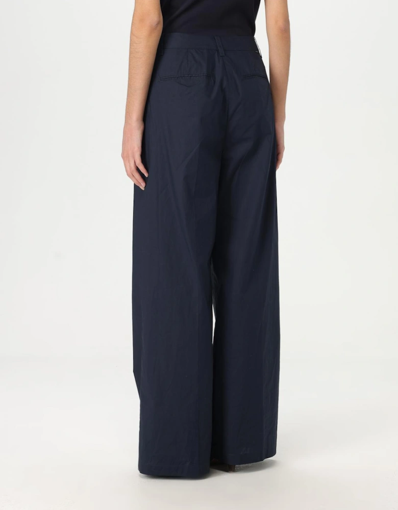 Wide Leg Cotton Trousers