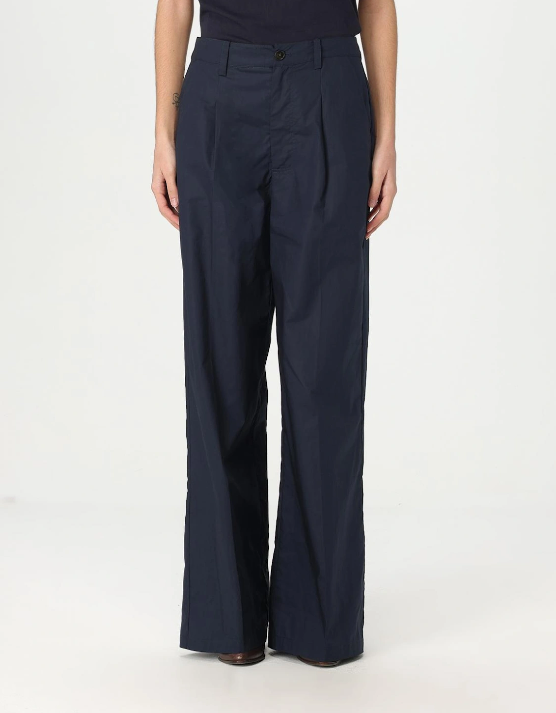 Wide Leg Cotton Trousers