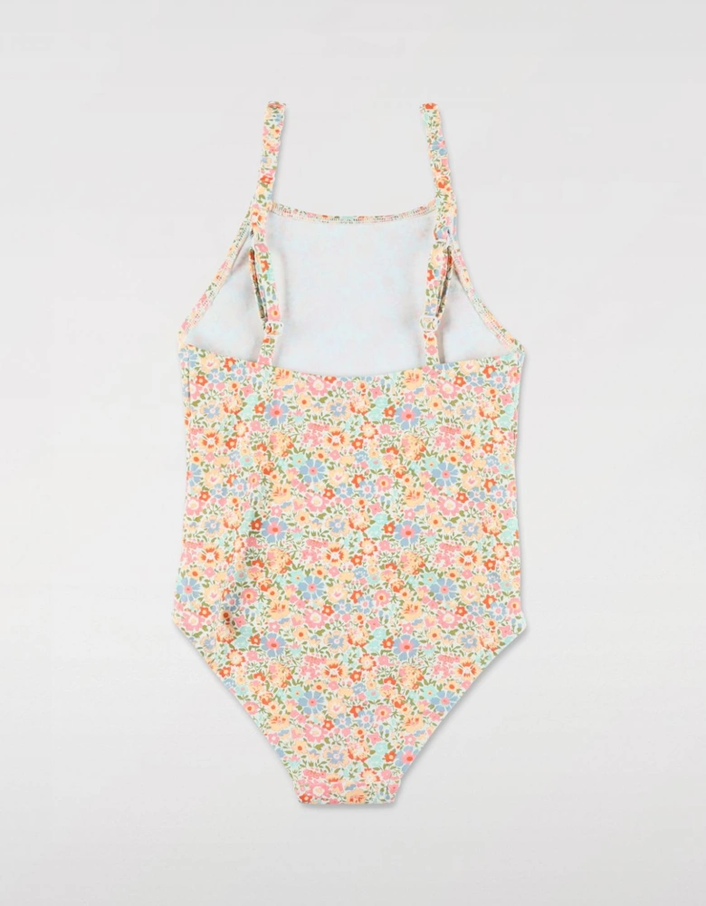 Floral Print Swimsuit with Scrunchie