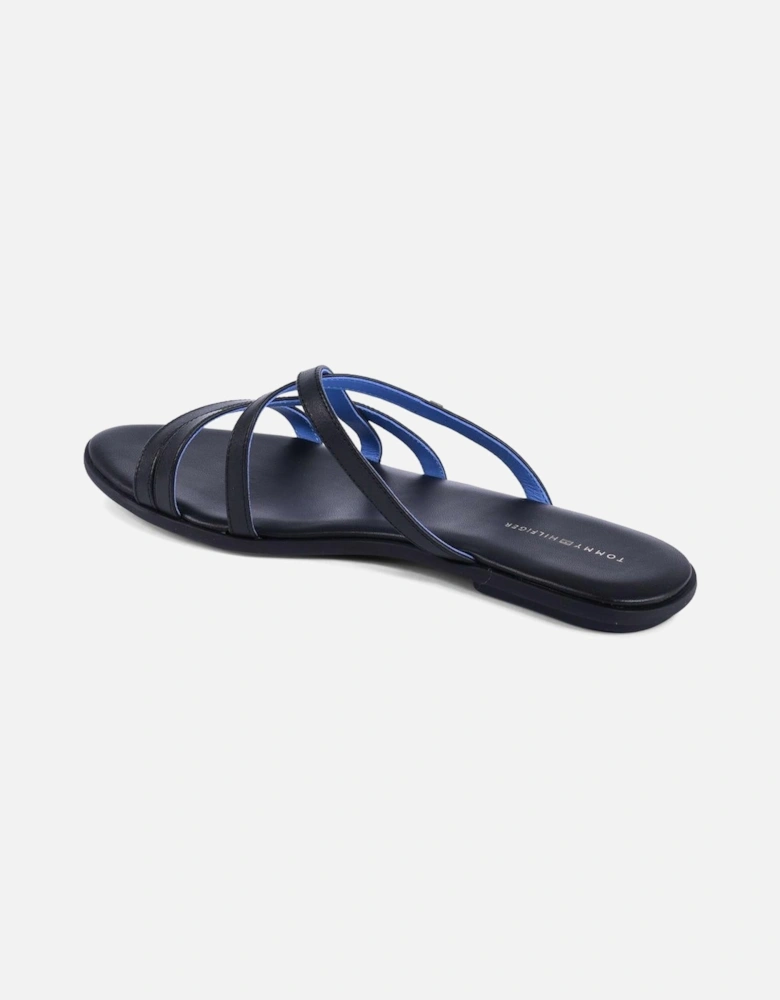 Flat Leather Sandals Multiple Straps
