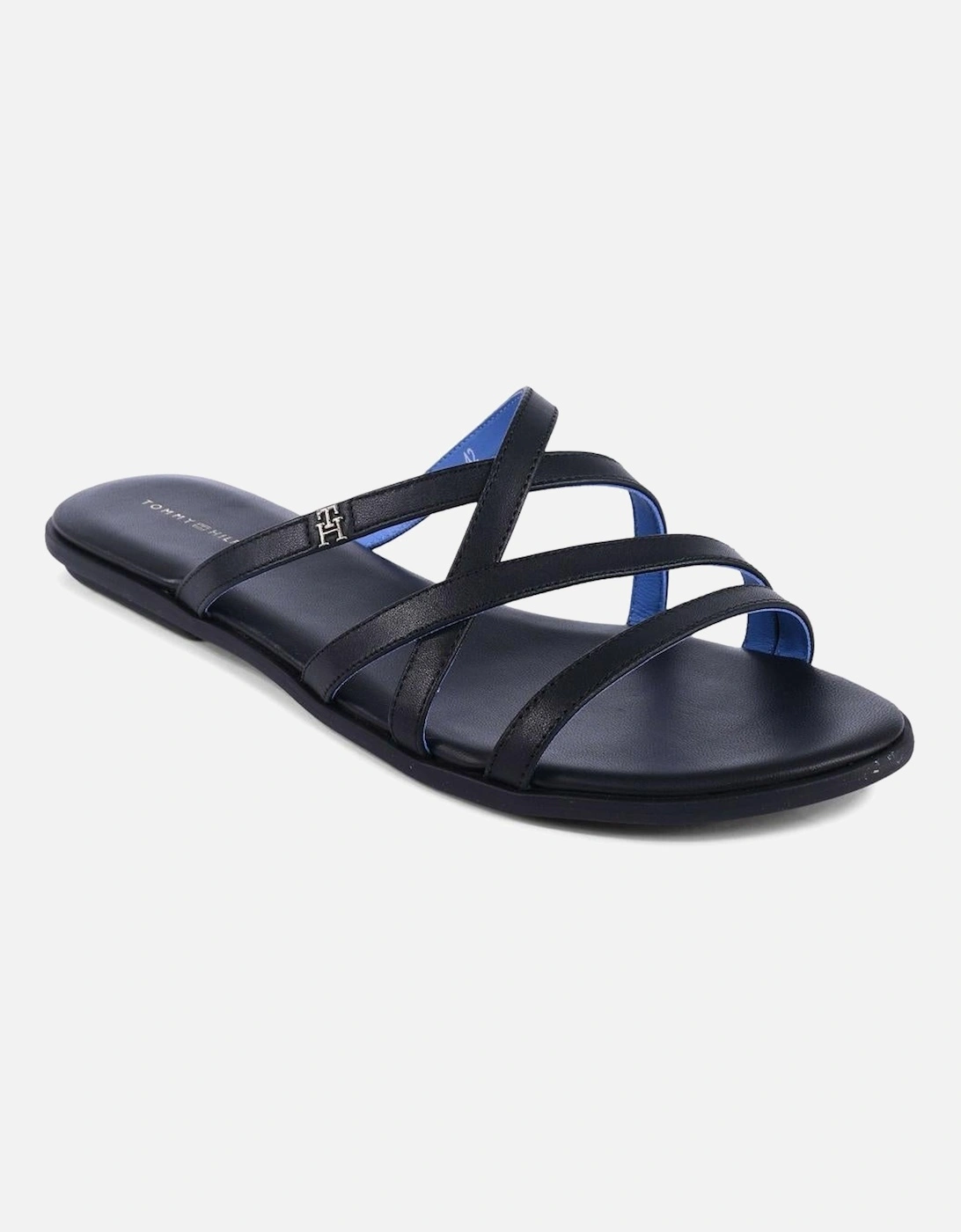 Flat Leather Sandals Multiple Straps