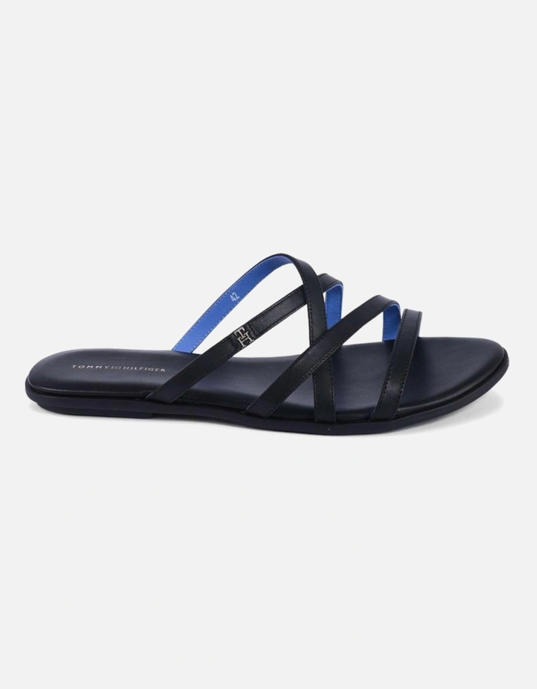Flat Leather Sandals Multiple Straps