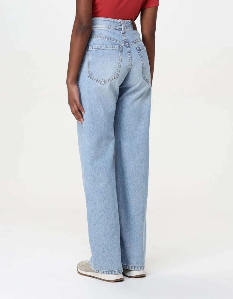 Wide Leg Jeans High Waist Relaxed Fit
