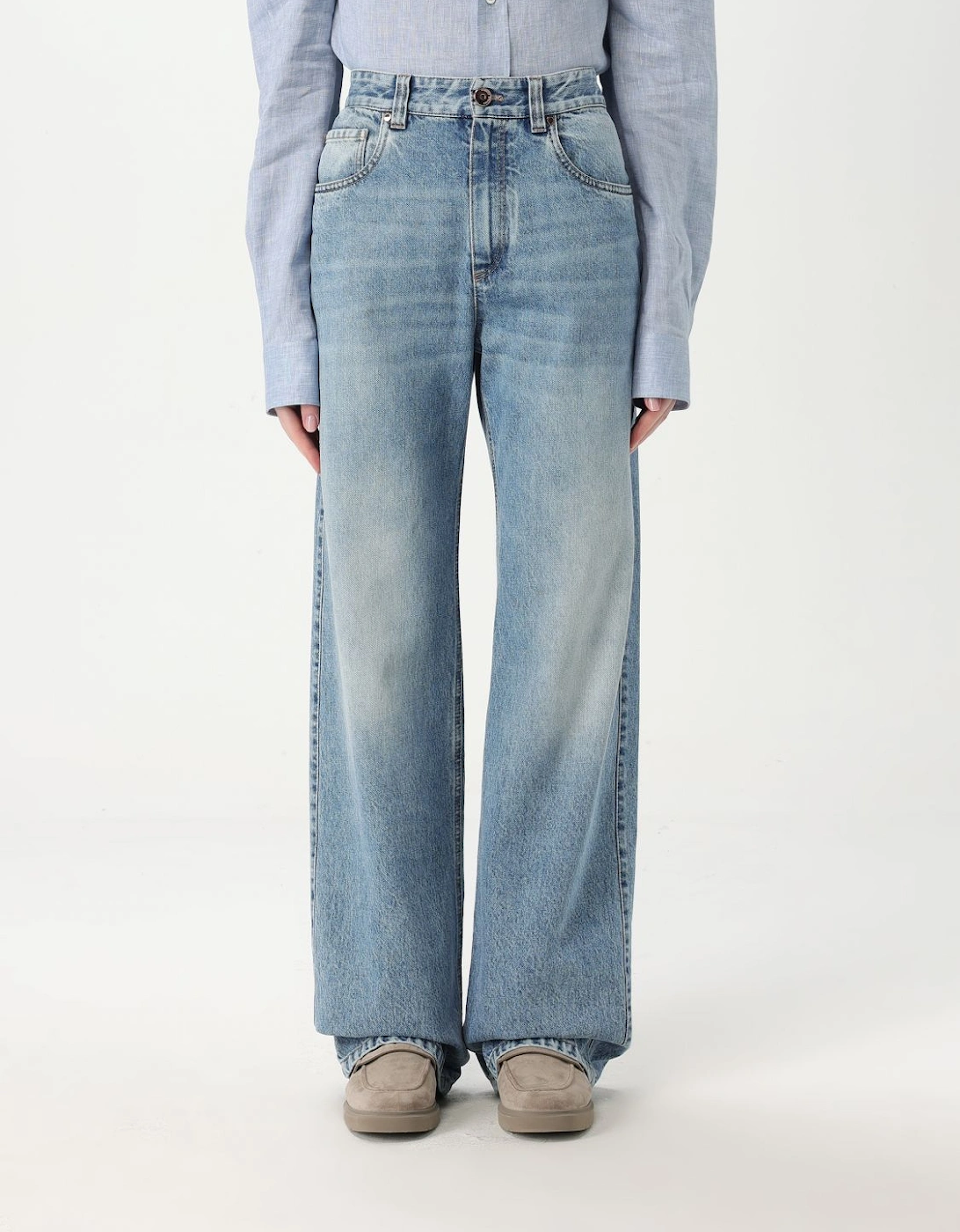 Wide Leg Jeans High Waist Relaxed Fit