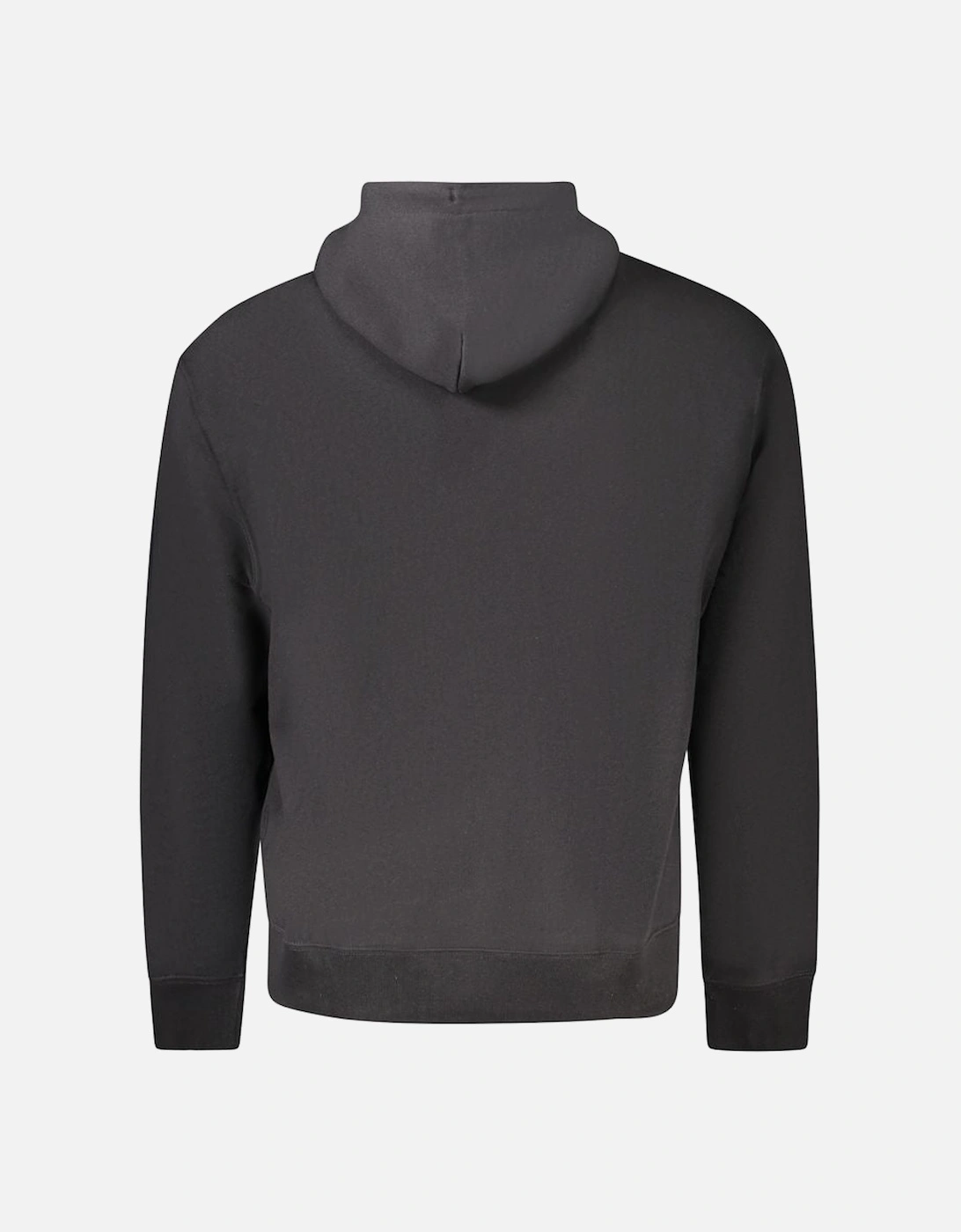 Hooded Cotton Sweater with Central Pocket and Logo Detailing