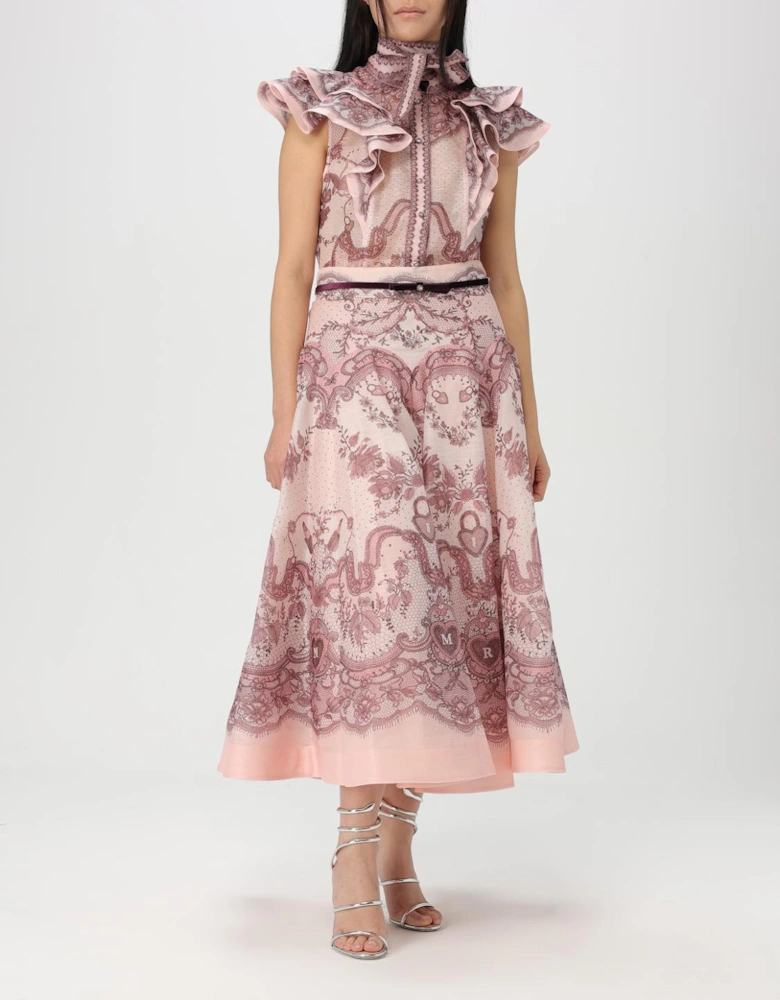 Elegant Print Skirt with Belt Stylish and Comfortable Perfect for Versatile Occasions
