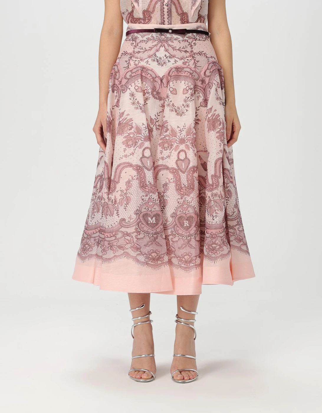 Elegant Print Skirt with Belt Stylish and Comfortable Perfect for Versatile Occasions, 6 of 5