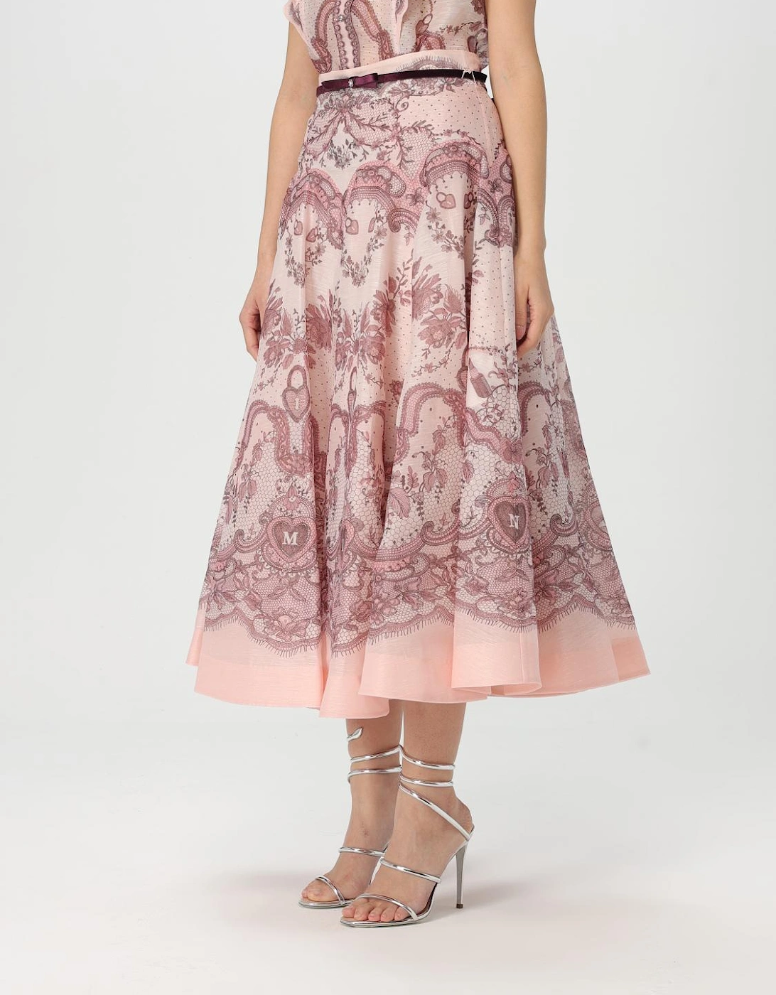 Elegant Print Skirt with Belt Stylish and Comfortable Perfect for Versatile Occasions