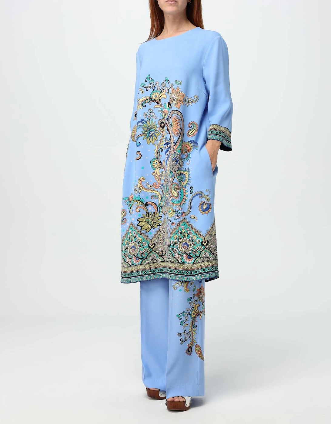 Paisley Print Midi Dress