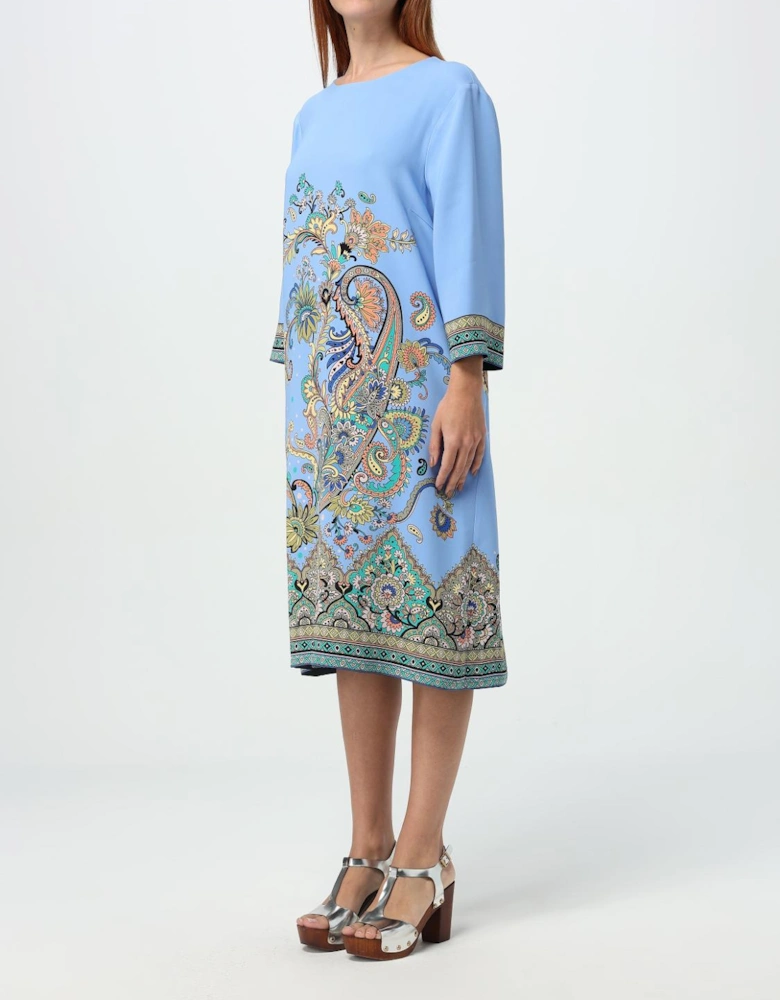 Paisley Print Midi Dress