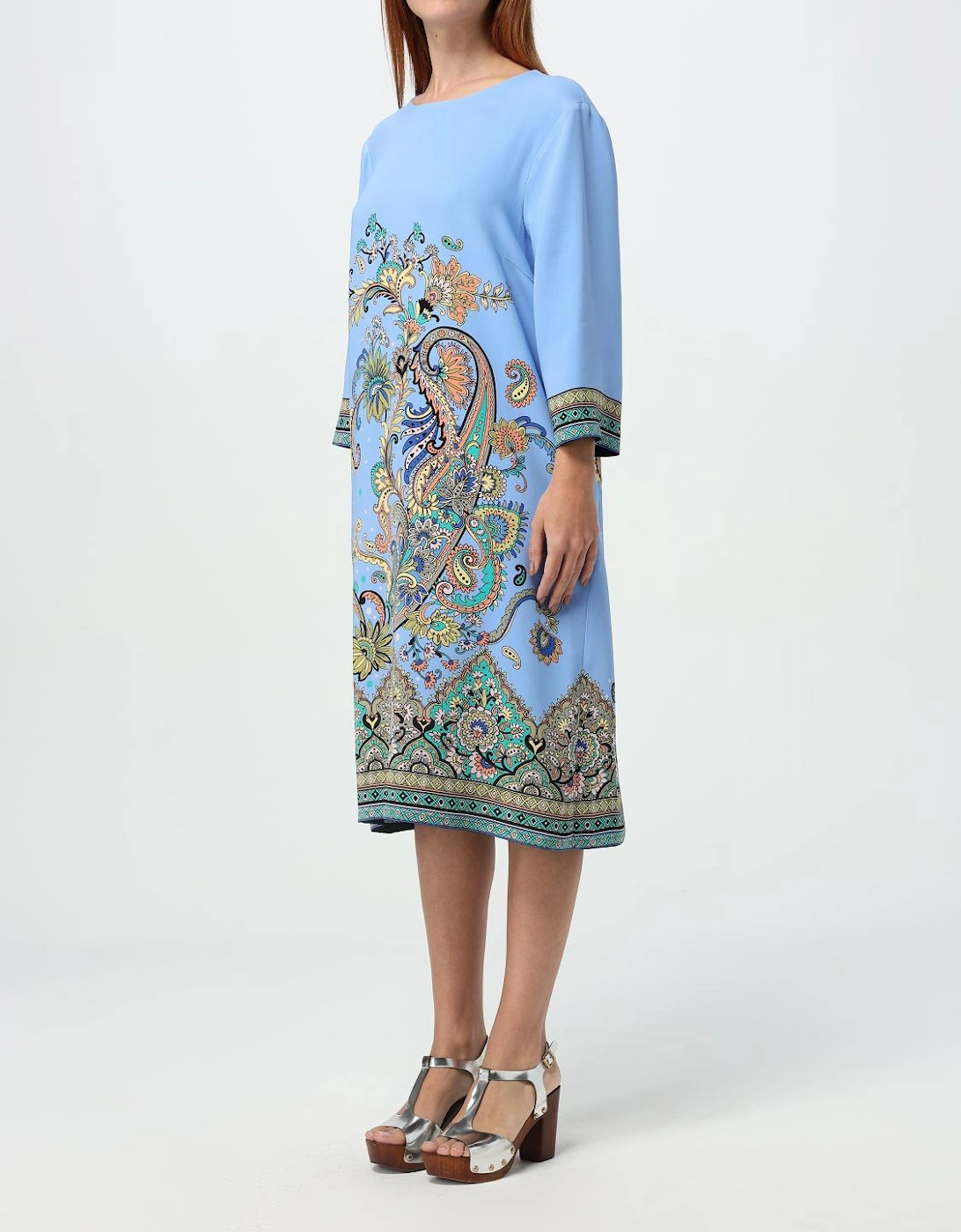 Paisley Print Midi Dress