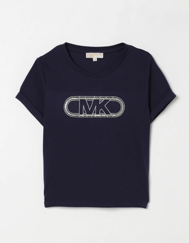 MK Logo TShirt Rhinestone Detail