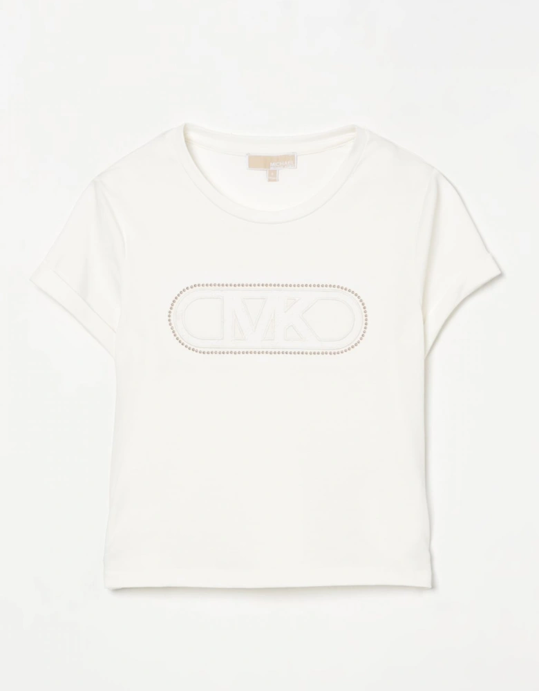 MK Logo TShirt Rhinestone Detail