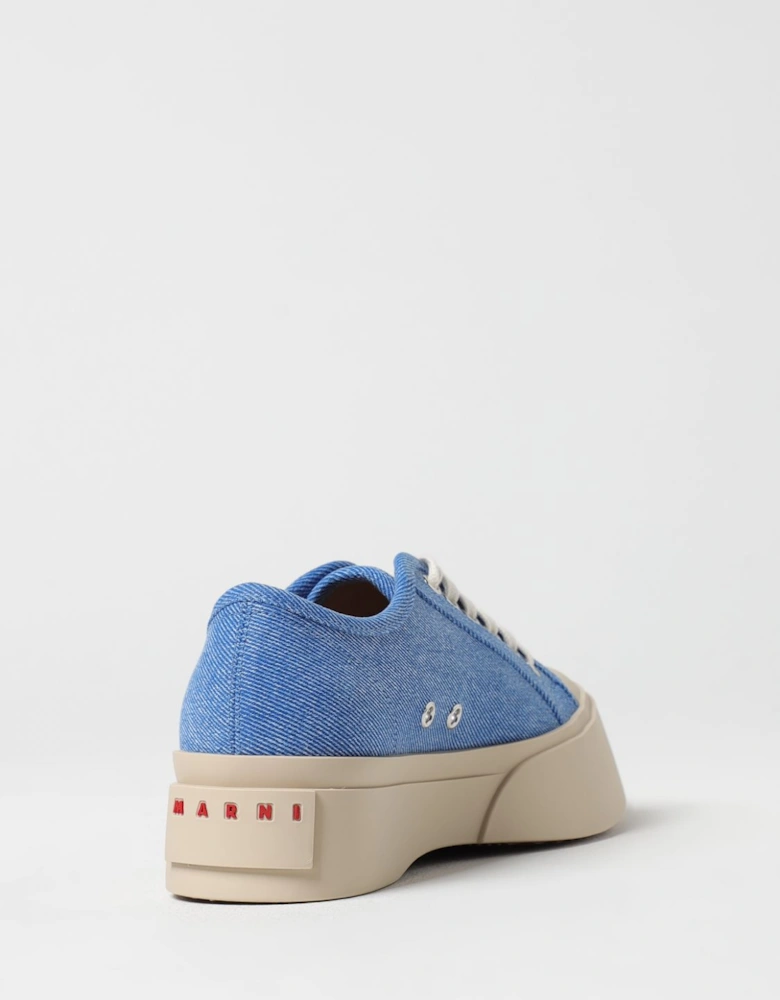 Denim Platform Sneakers LowTop LaceUp
