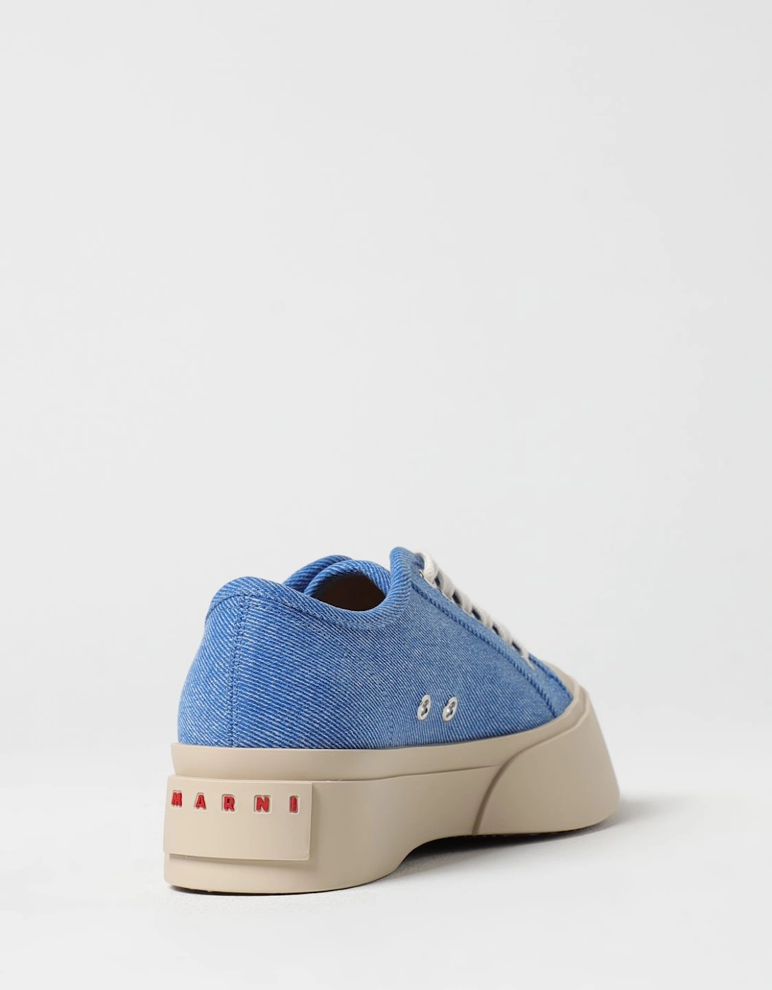 Denim Platform Sneakers LowTop LaceUp