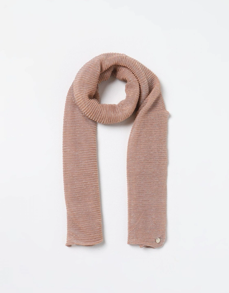 Pleated Metallic Scarf