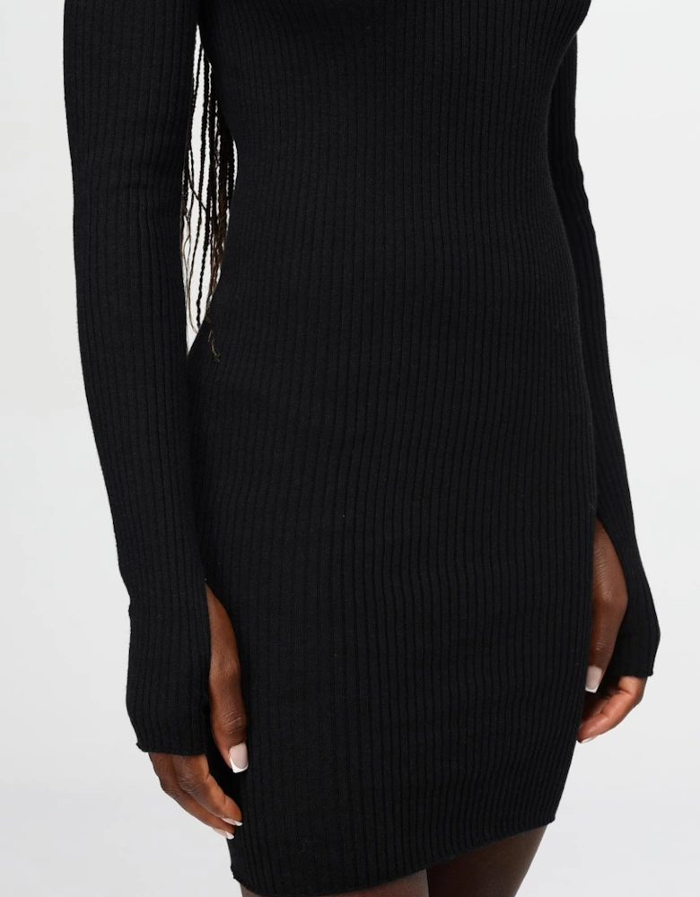 Ribbed Knit Mini Dress