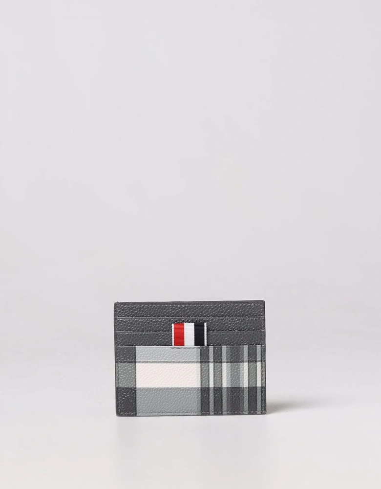 Plaid Leather Card Holder