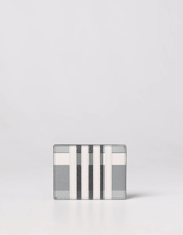 Plaid Leather Card Holder