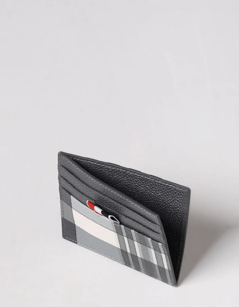 Plaid Leather Card Holder