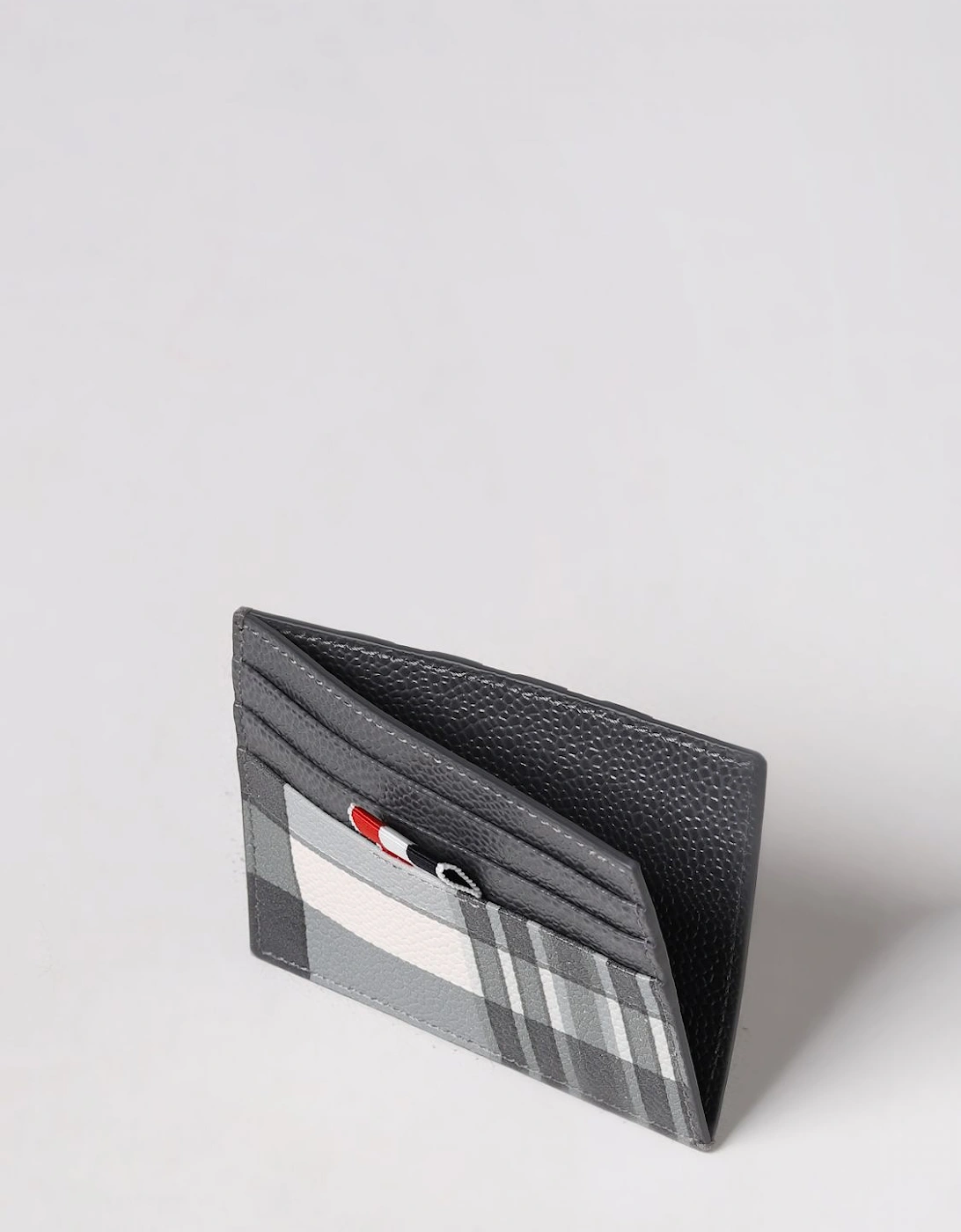 Plaid Leather Card Holder