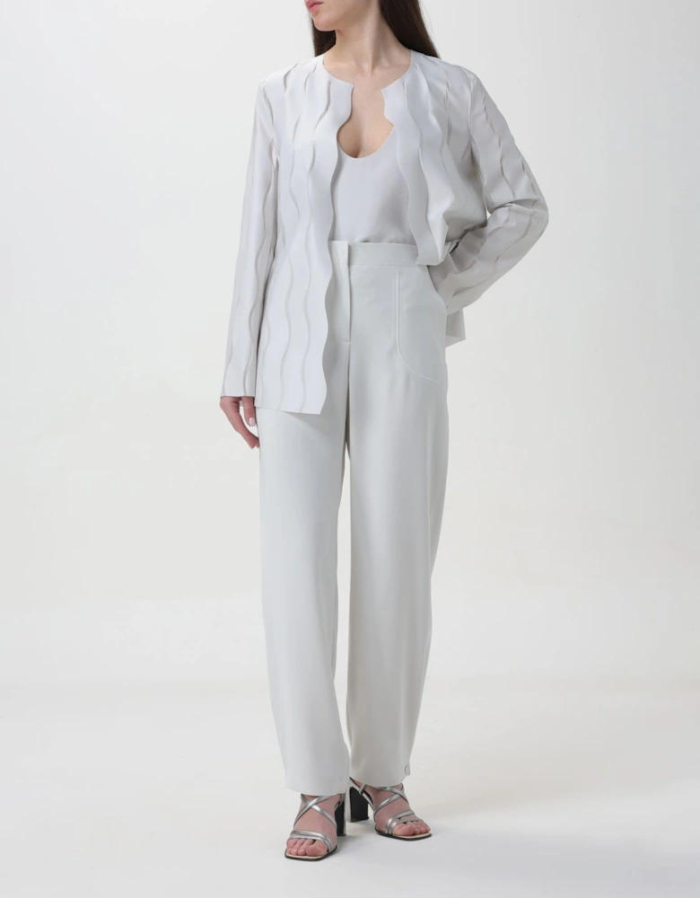 Wide Leg Trousers Patch Pockets