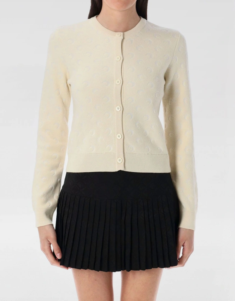 Moon Pattern Knit Cardigan