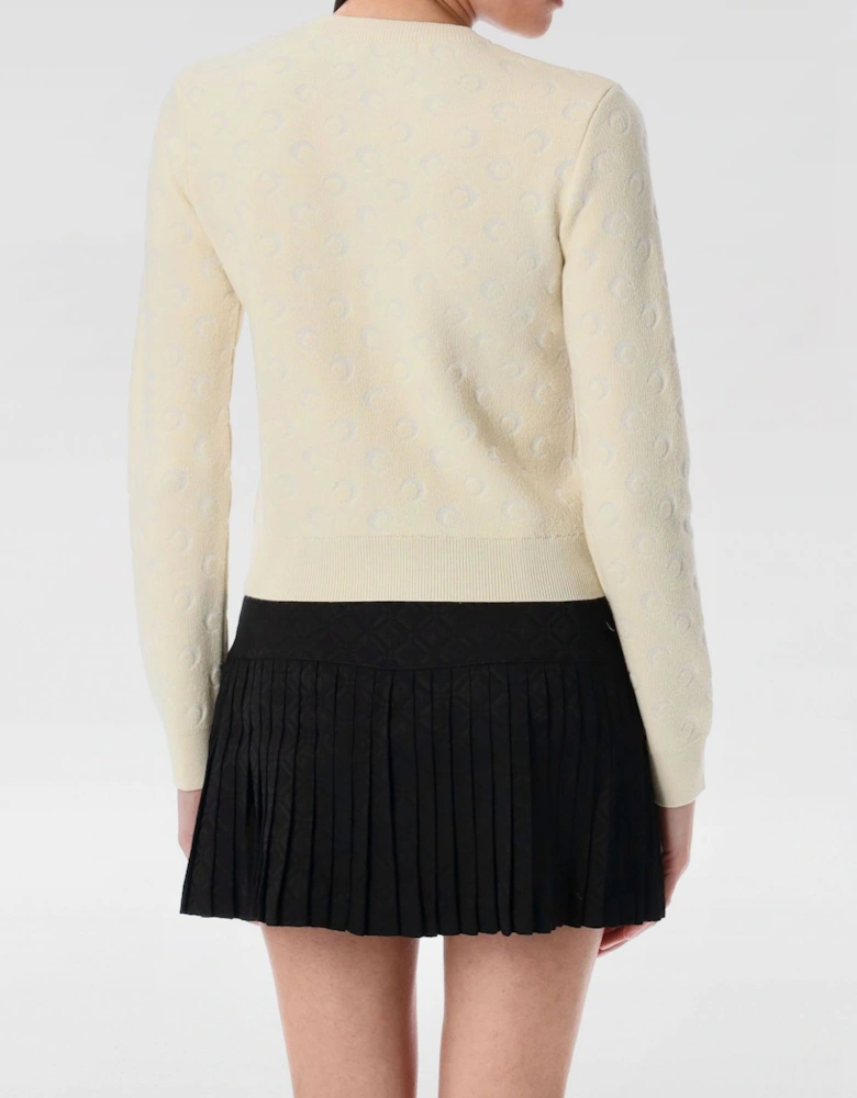 Moon Pattern Knit Cardigan