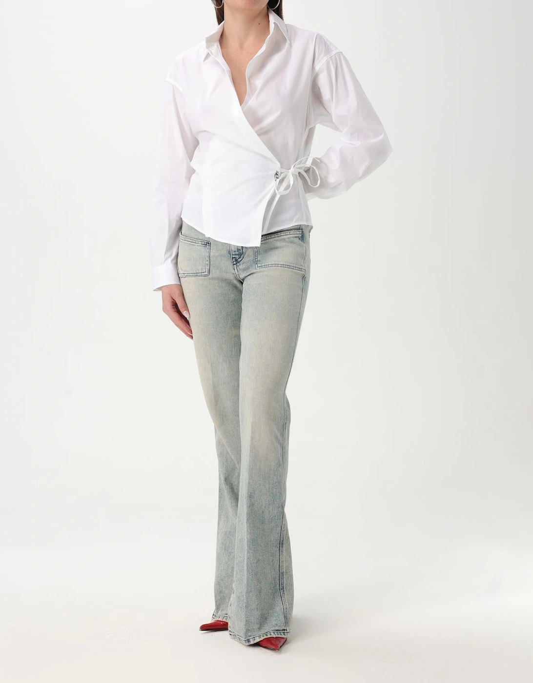 Wrap Shirt Long Sleeves Relaxed Fit