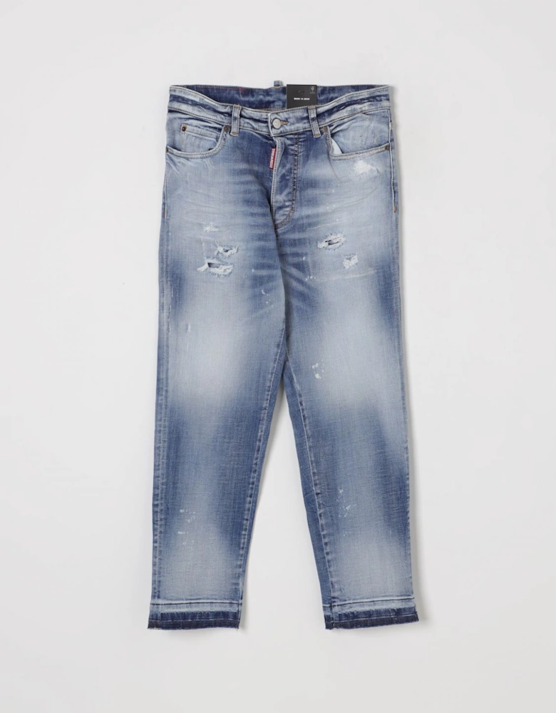 Cropped Distressed Jeans