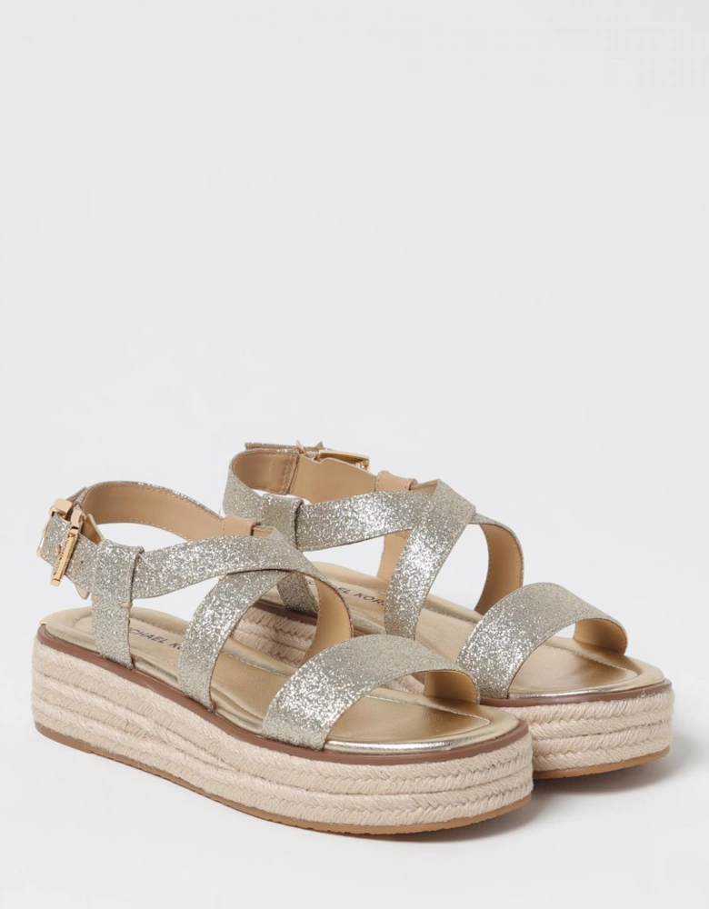 Platform Espadrille Sandals Buckle Closure