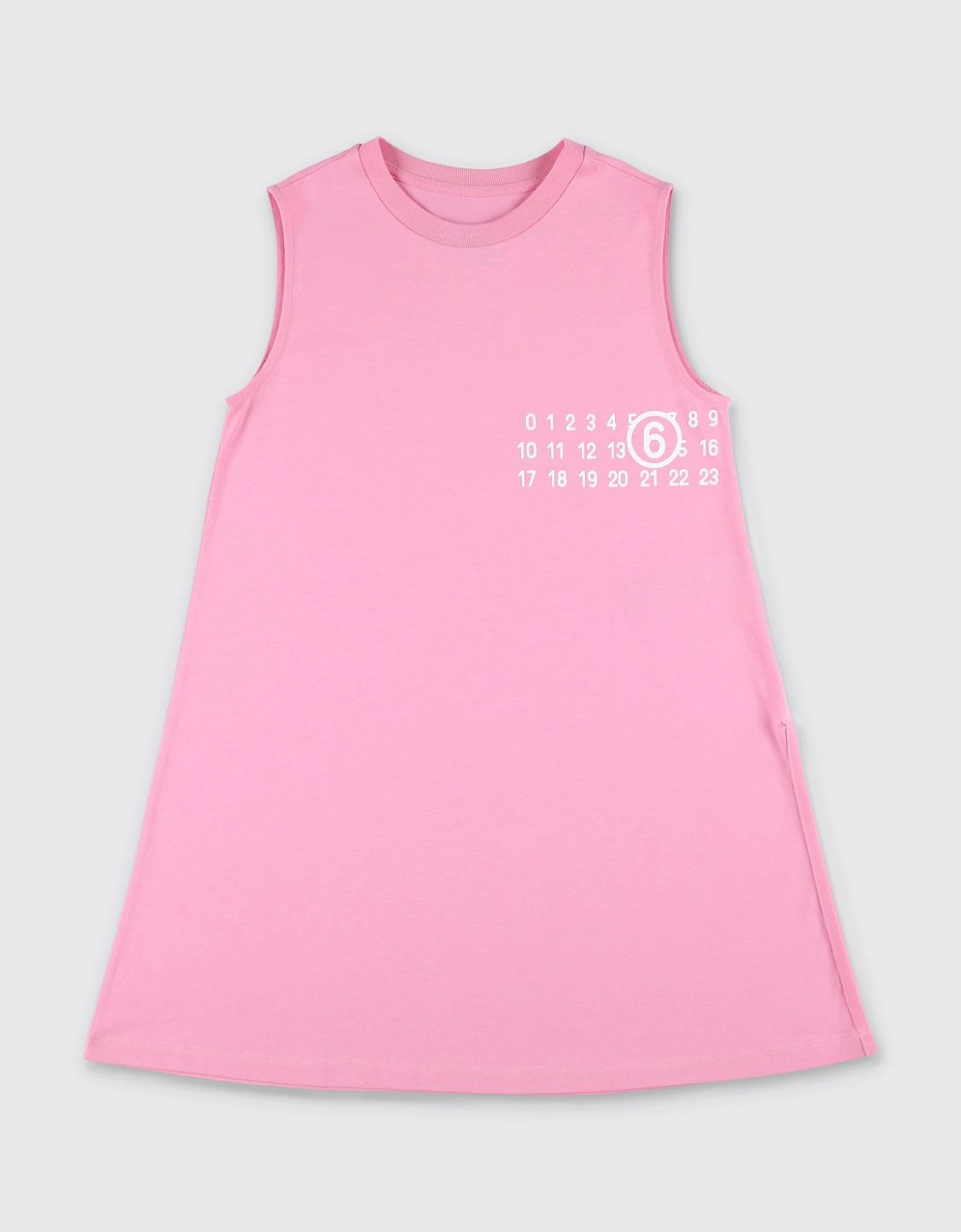 Sleeveless Number Print Mini Dress